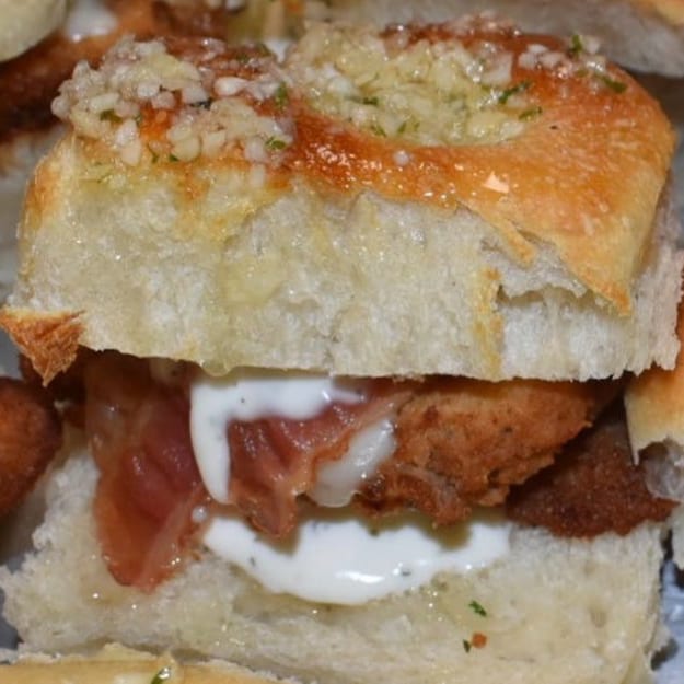 Chicken Bacon Ranch Garlic Knot Slider.