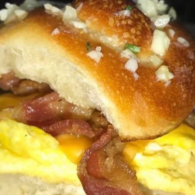 Breakfast Garlic Knot Slider.