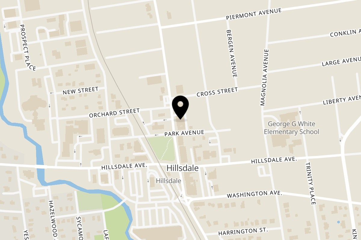 Map showing the location of Hold My Knots on 134 Broadway in Hillsdale